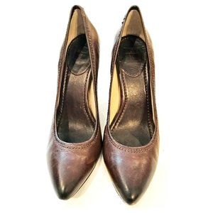 Brown Leather FRYE Heels
